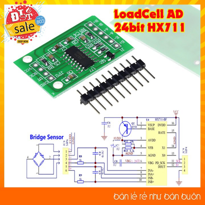 ✅ [RẺ NHẤT VIỆT NAM]Cảm biến cân nặng điện tử LOADCELL 1kg , 5kg , 10kg , 20kg kèm mạch giải mã HX711