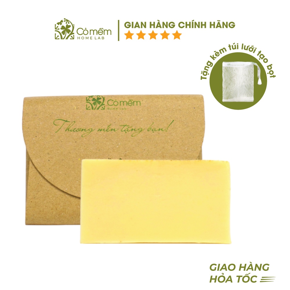 Xà bông thiên nhiên hữu cơ minisize mùi ngẫu nhiên Cỏ Mềm 30g