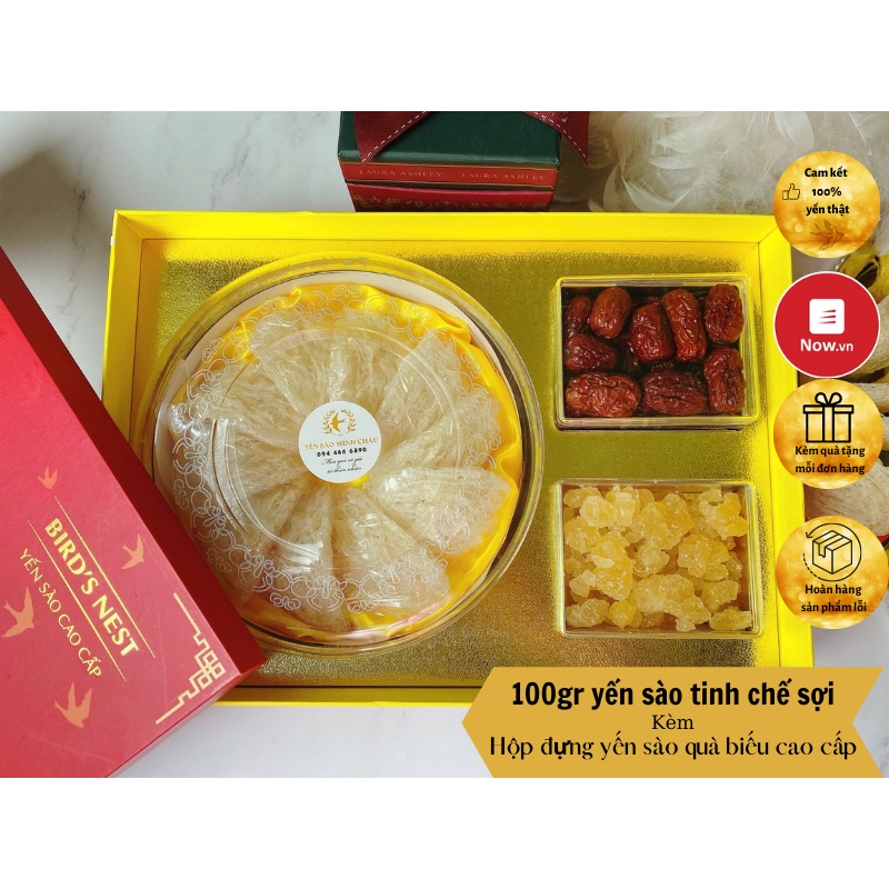 Yến Sào Tinh Chế 100gr kèm hộp đựng quà biếu cao cấp!