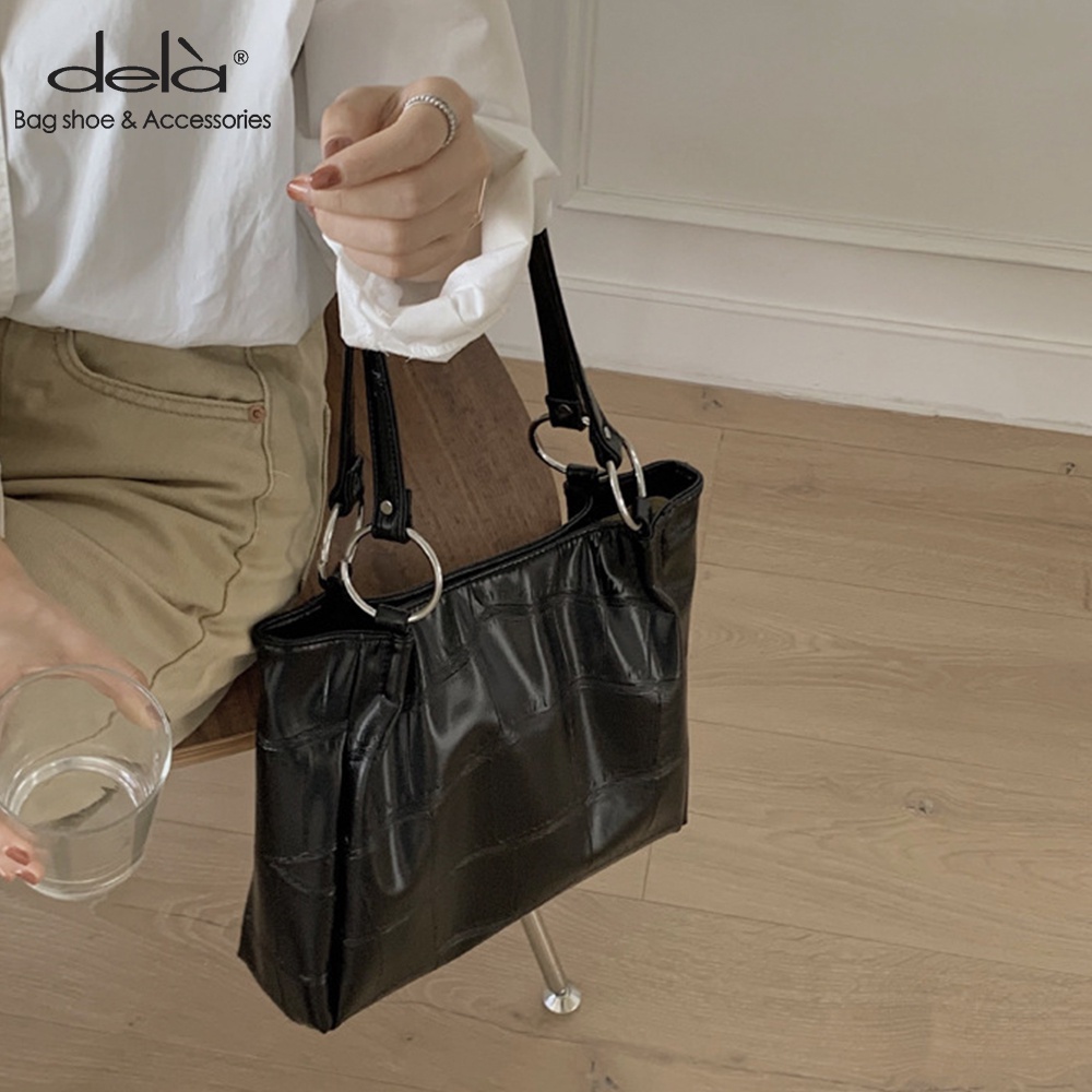 Dela Túi Xách Một Bên Vai Mềm Mại Sức Chứa Lớn Thời Trang Hàn Quốc Dành Cho Bạn Nữ