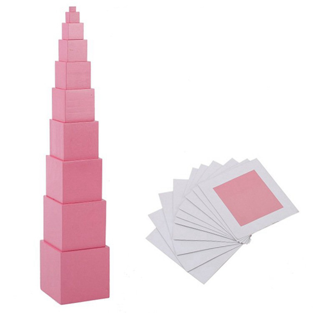 Giáo cụ Montessori - Tháp hồng Montessori Family 7cm