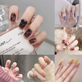 Set 24 móng tay giả màu sắc ngọt ngào