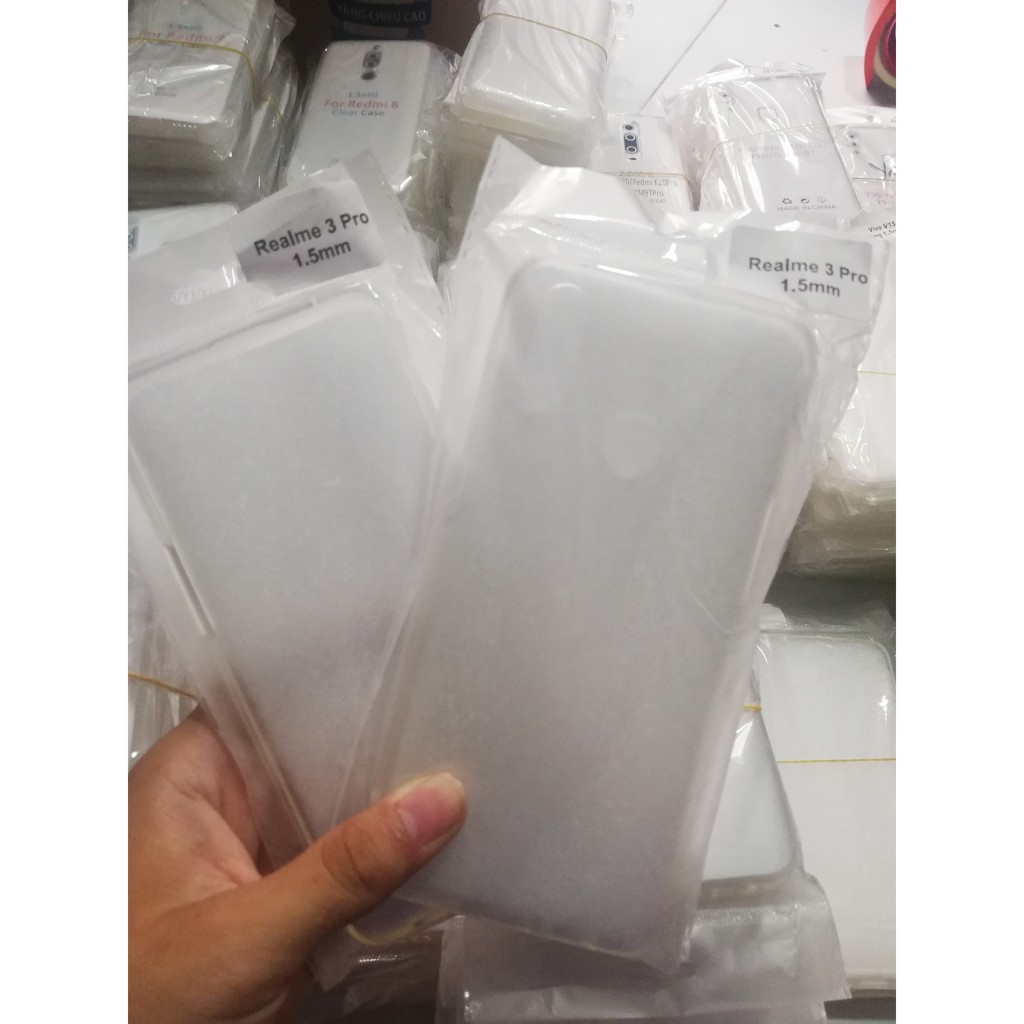 Ốp lưng Realme 5 pro/ 3Pro -Trong suốt- Dẻo- Lâu ố Vàng [Freeship50k]
