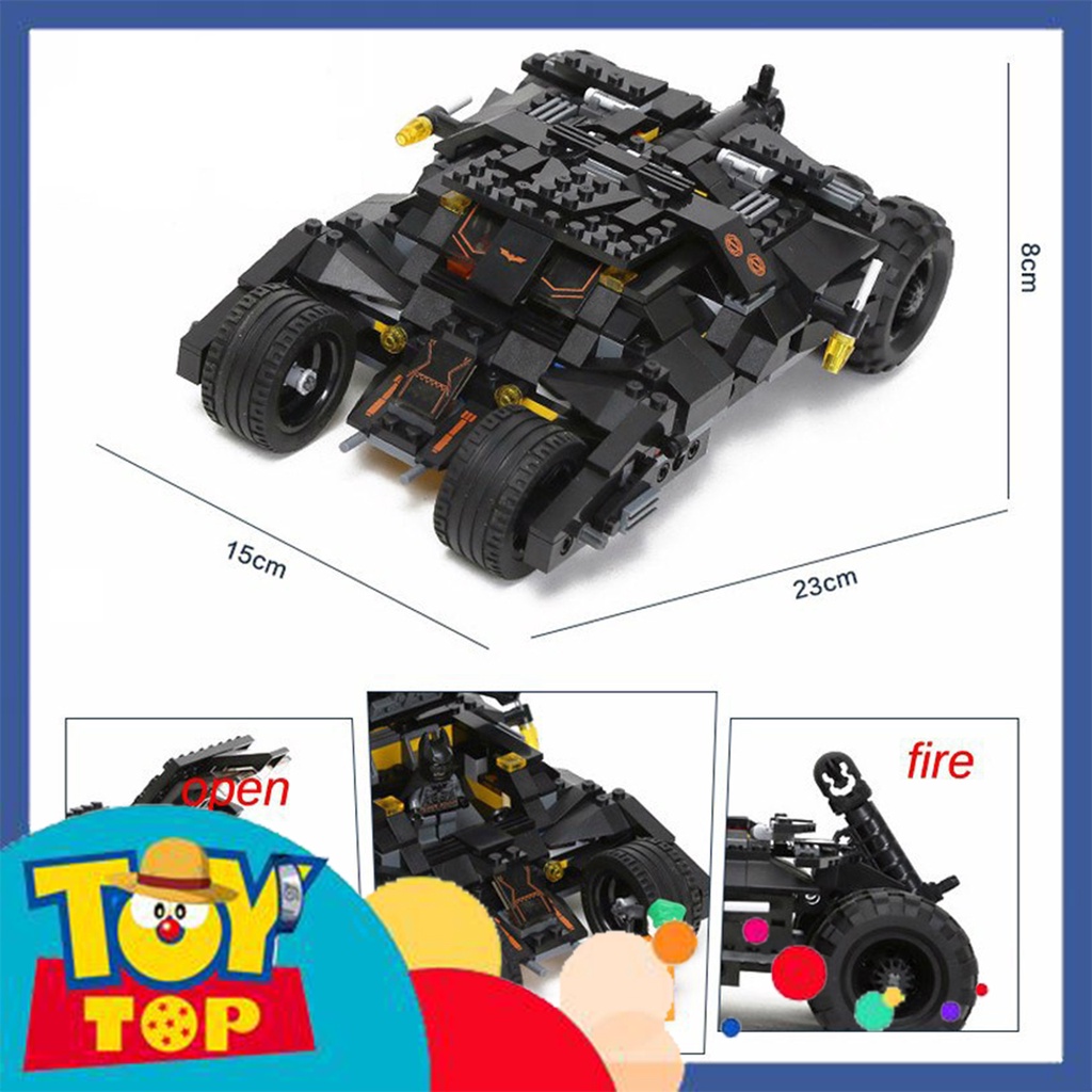Đồ chơi lắp ráp ghép Batmobile xe ô tô địa hình cỡ trung Batman Tumbler của người dơi xếp hình Jisi / Dcool 7105