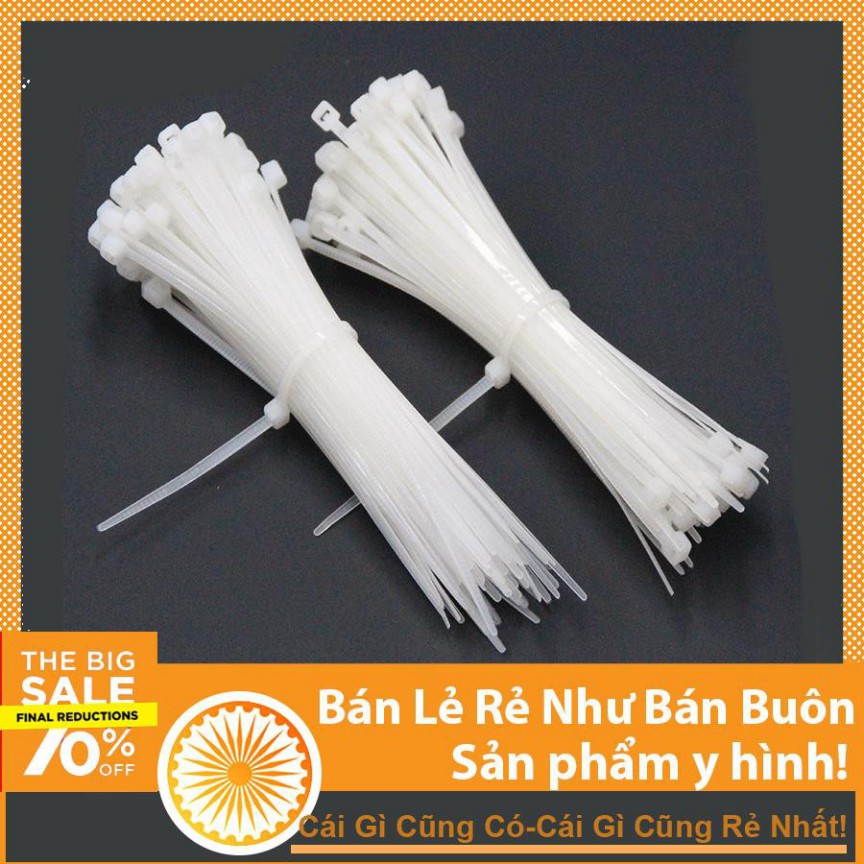 Combo Gói 100 Dây Thít Trắng 15cm