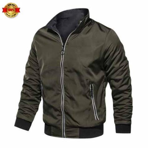Áo khoác dù 2 lớp cao cấp cổ đứng chống thấm nước phối viền dạ quang, túi khóa TGCCVN Fashion GB19
