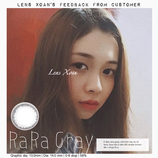 Áp tròng RARA GRAY-OLENS (LENS XOẮN)