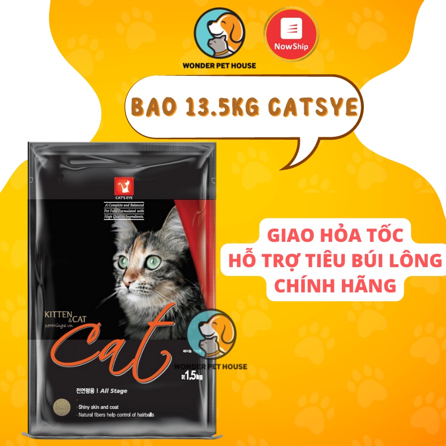Bao Nguyên 13.5kg Hạt Khô Catseye Thức Ăn Cho Mèo Cat's Eye Cat eye