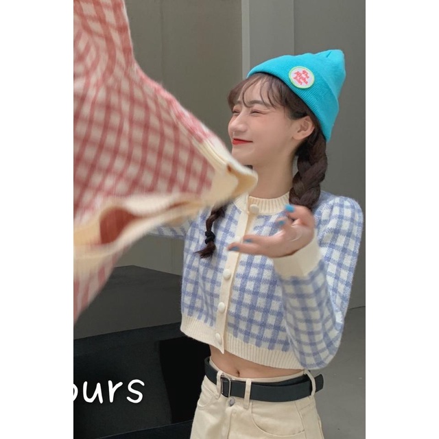 COZOK Áo Sweater tay dài dáng rộng cổ tròn kẻ sọc thiết kế trẻ trung