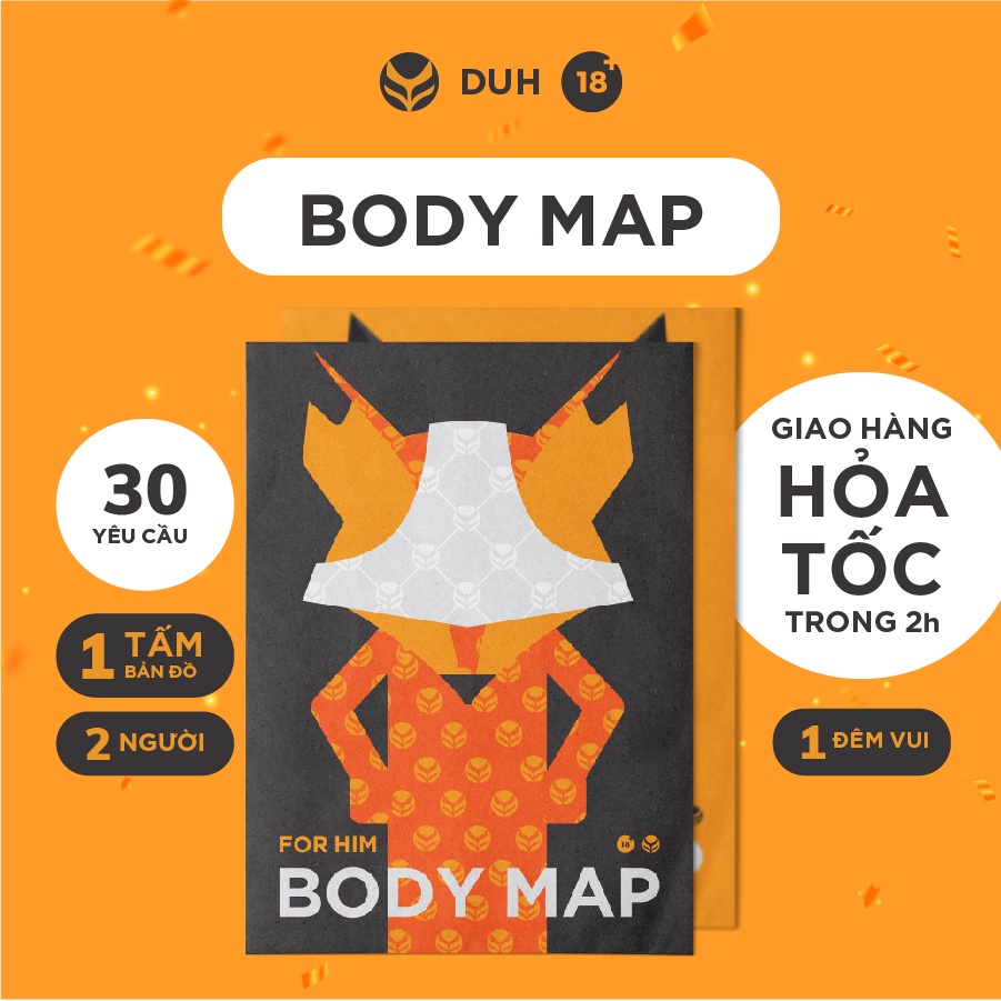 BODY MAP dành cho cặp đôi bản đồ cơ thể DUH GAME