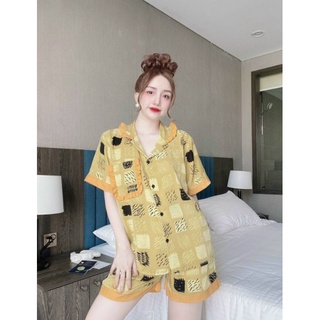 (BỘ NỮ 40-58KG) BỘ PIJAMA ĐÙI NỮ LỤA MANGO LOẠI 1