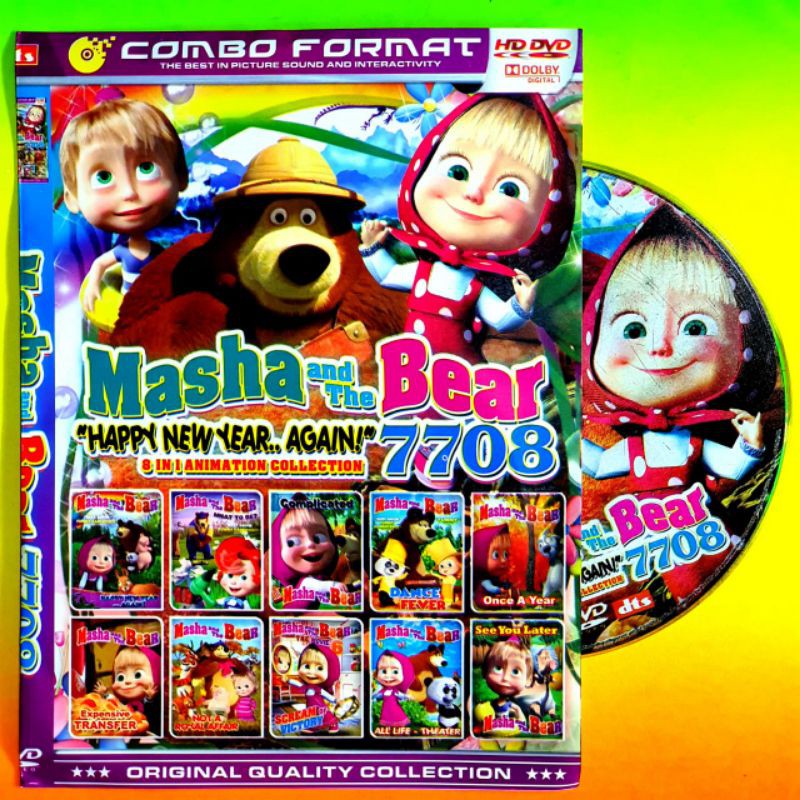 Bộ 3 Đĩa Than Và Gấu Hoạt Hình Masha And The Bear 3