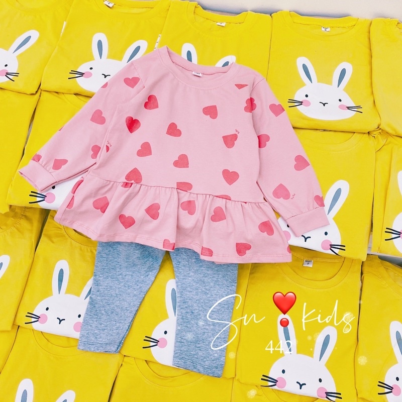 Bộ cotton Qc 10-20kg bé gái