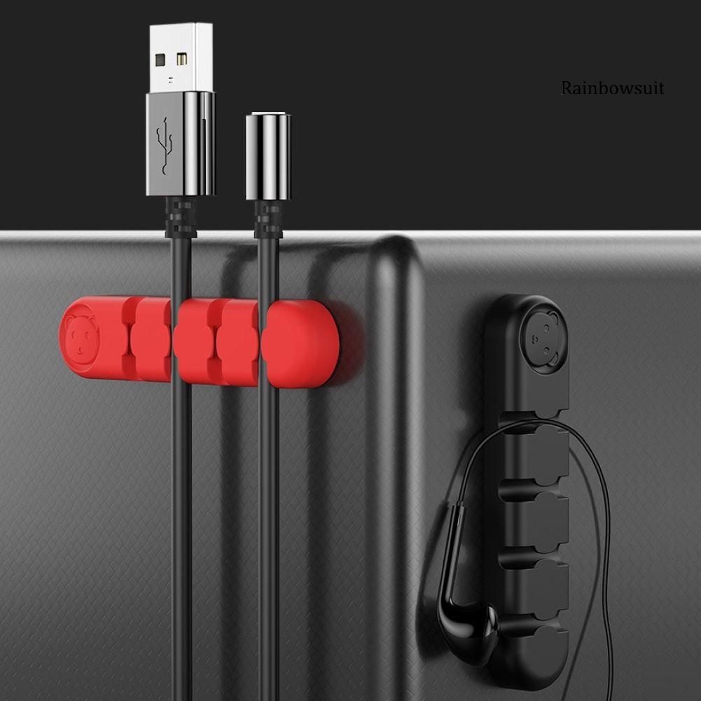 Kẹp giữ dây cáp bằng silicon tự dính tiện dụng