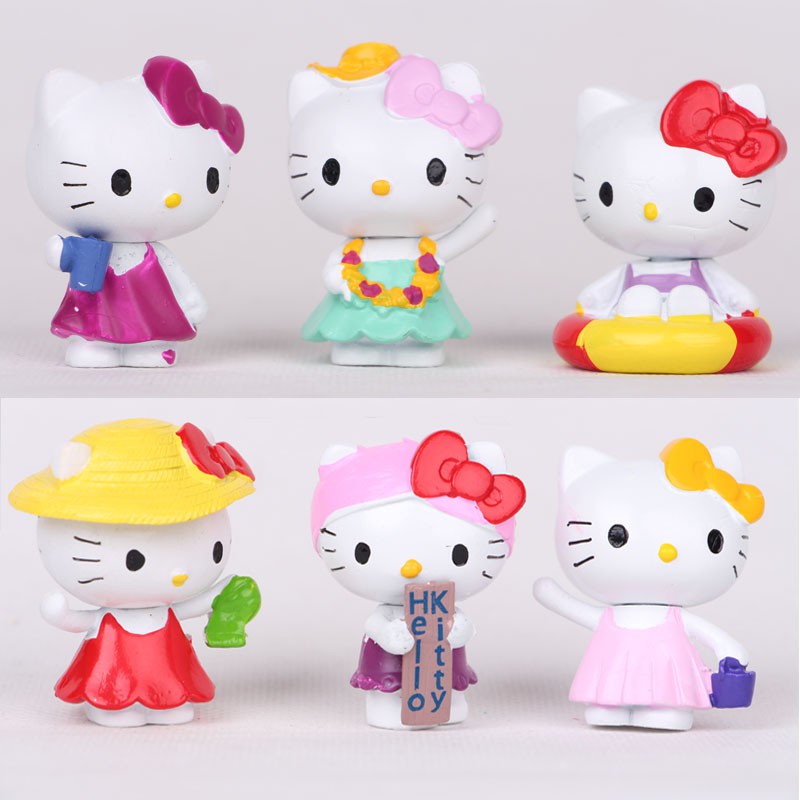 Set Kitty trang trí bánh kem