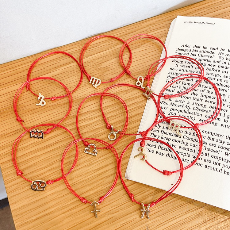 [Mã FAMAYFA giảm 10K đơn 50K] Vòng Tay Có Mặt Hình Cung Hoàng Đạo Màu Đỏ Dành Cho Cặp Đôi | BigBuy360 - bigbuy360.vn