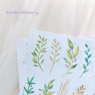 Bullet Journal Sticker - Lá Xanh