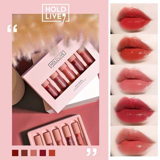 Holdlive_set 5 lọ son kem holdlive light matte lip glaze suit màu đẹp