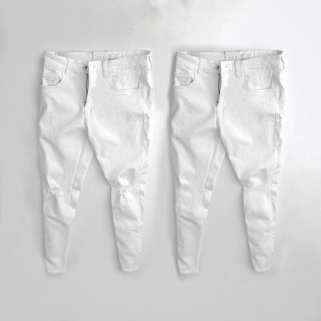Quần jean nam màu trắng chất bò cao cấp co dãn 4 chiều đẹp from dáng skinny mẫu mới thời trang cao cấp beautiulgilr k01