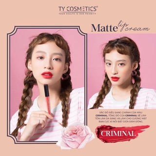 Son kem lỳ matte lip cream Ty comestic