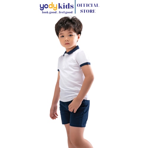 Áo Polo Yody phông trẻ em chất liệu Coolmax tay ngắn thoáng mát, thấm hút, mềm min phối bo KID4084