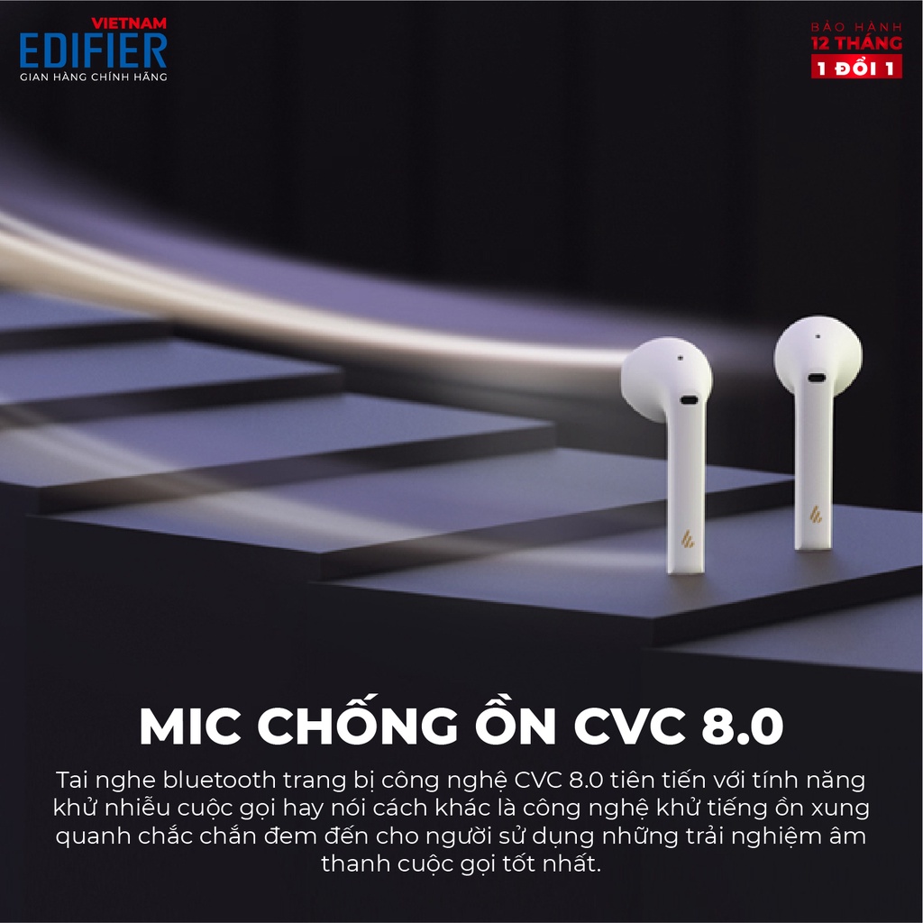 Tai nghe Bluetooth 5.0 EDIFIER Lollipods - Phiên bản Pikachu - 24 giờ Playtime - Kháng nước IP54 - Bảo hành 12 tháng