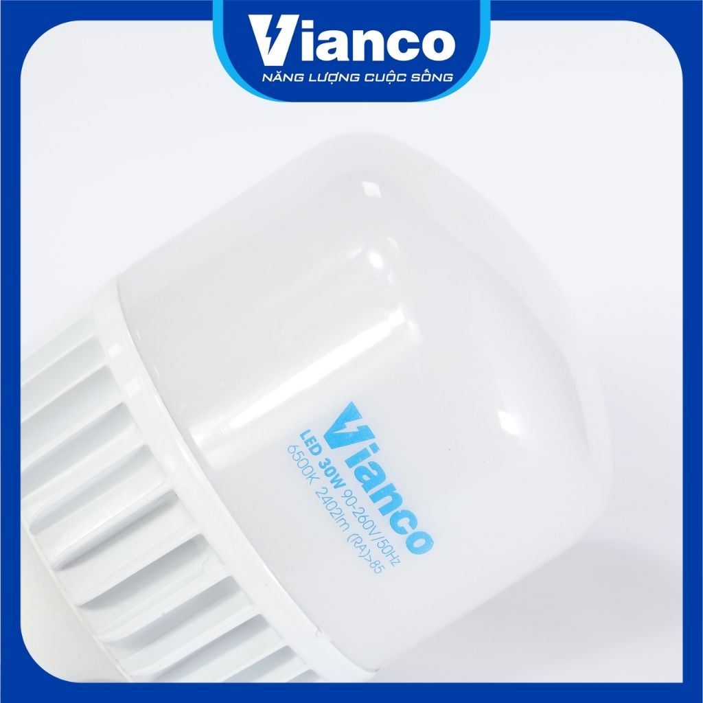 Bóng Led Trụ Nhôm VIANCO Được Thiết Kế Dáng Trụ Giúp Góc Sáng Rộng, Chất Lượng Ánh Sáng Cao