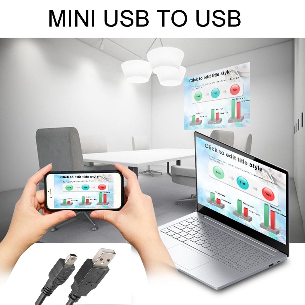 Lõi Đồng Chuyển Đổi Mini Usb Sang Usb 0.8m Tiêu Chuẩn