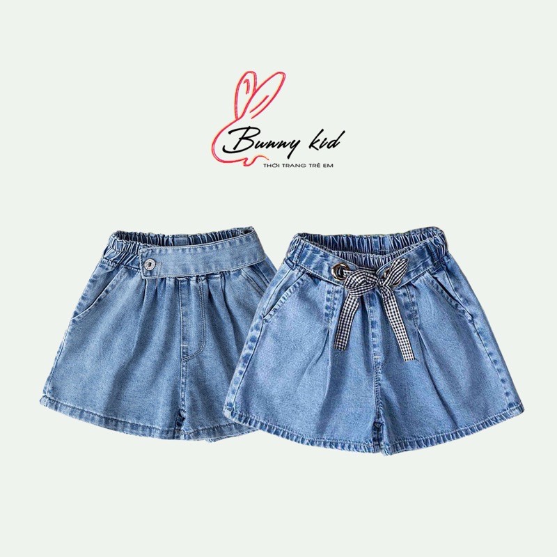 Quần Short Denim Giả Váy Xinh Xắn Dành Cho Bé Gái