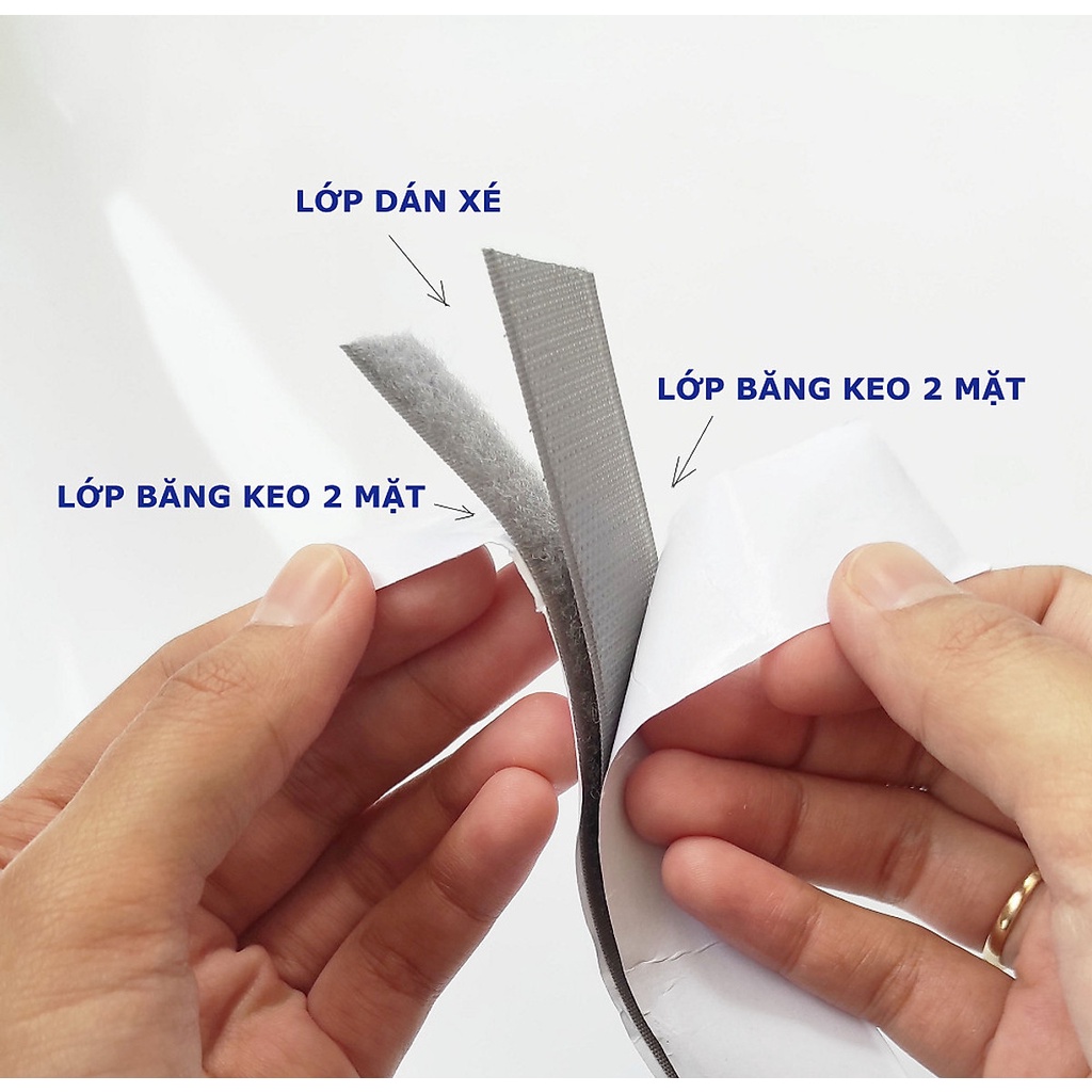 Velcro dán xé, băng dính gai , khóa nhám có keo dán