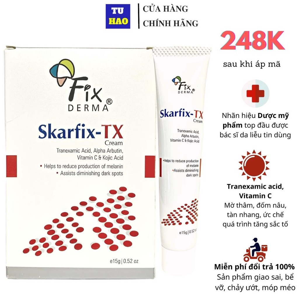 Kem Fixderma Skarfix TX dưỡng da mờ nám, trắng sáng Scarfix 15g - Từ Hảo