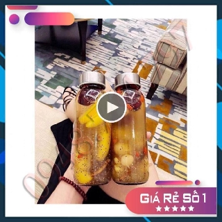 Bình Thủy Tinh Có Dây Xách Nắp Đậy Nhôm 300ml - 500ml