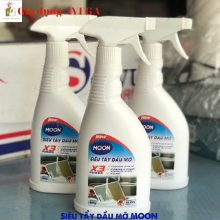 Siêu tẩy dầu mỡ MOON , Tẩy sạch mọi vết dầu mỡ trên lưới lọc máy hút mùi, bếp gas, đáy nồi, hàng cực mạnh,