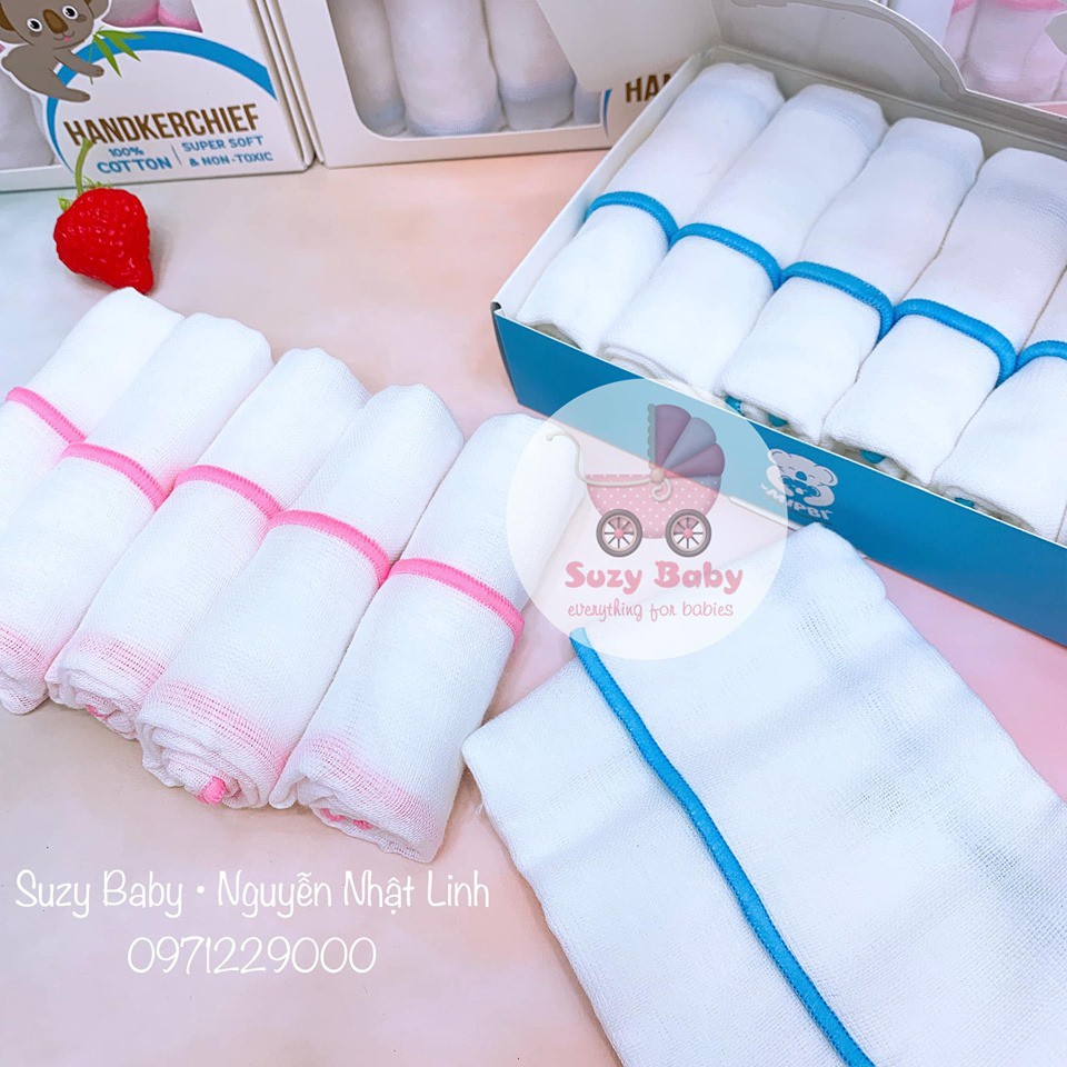 Khăn sữa hộp mipbi cotton 30x30 mipbi
