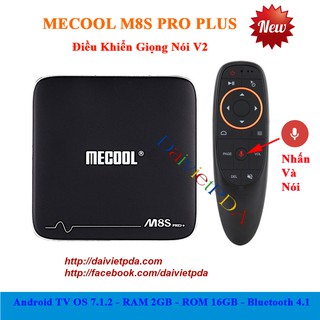  MECOOL M8S PRO PLUS - Android TV OS TV Điều Khiển Giọng nói V2  - RAM 2GB ROM 16GB