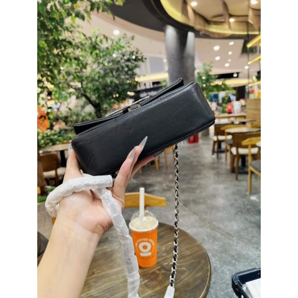 Túi Cha-nel logo bạc newww