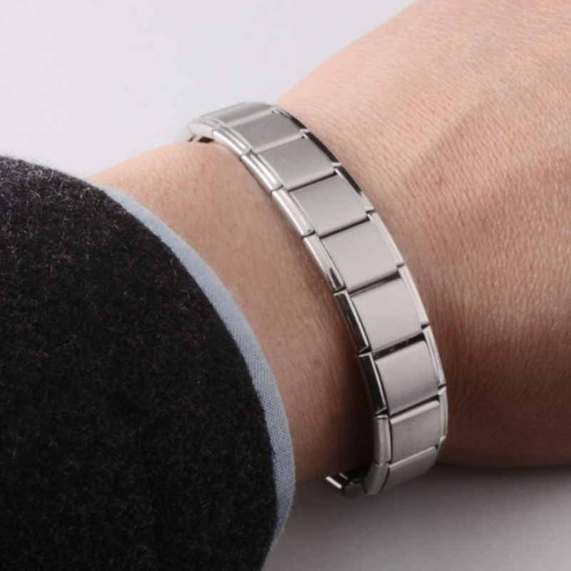 Vòng tay kim loại từ tính thời trang Unisex