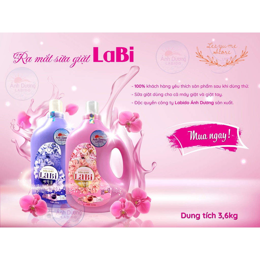 NƯỚC GIẶT - SỮA GIẶT LABI CÔNG NGHỆ NHẬT BẢN - THƠM NGÁT & MỀM VẢI CAN 3,6L