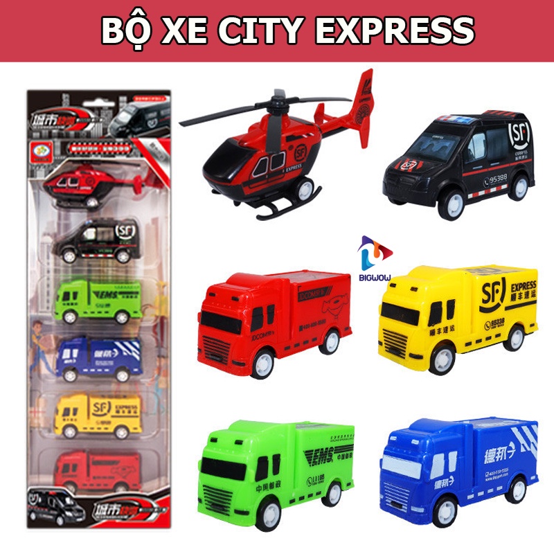 Ô tô đồ chơi trẻ em, bộ xe ô tô quân sự, xe đua, cứu hỏa, vận chuyển siêu đep , Bigwow đồ chơi thông minh