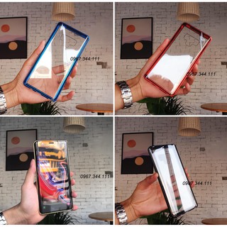 [TẶNG KÈM KHĂN LAU ĐIỆN THOẠI] ỐP 2 MẶT KÍNH CƯỜNG LỰC NAM CHÂM CHO SAMSUNG NOTE8-NOTE9