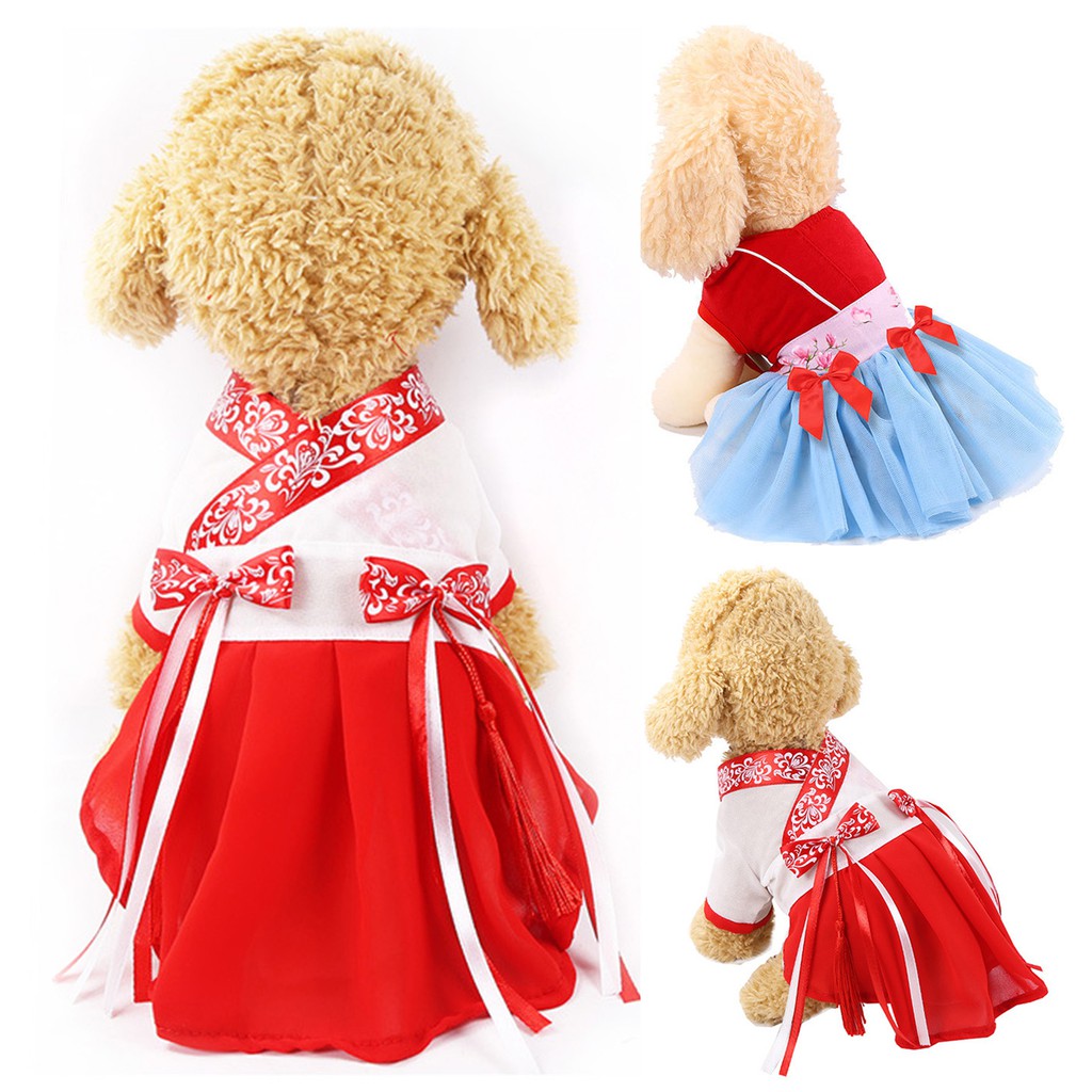 Đầm Cotton Phong Cách Trung Hoa Cho Thú Cưng