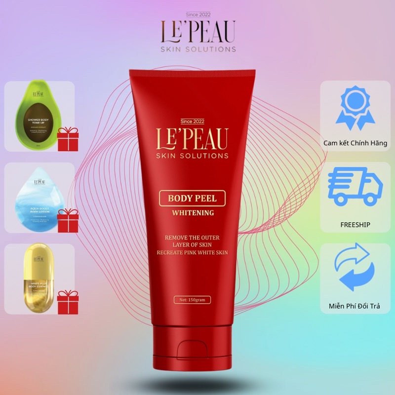 [CHÍNH HÃNG] Kem Peel Da Body Le'Peau 150gram - Trắng Da Mờ Thâm Sau 7 Ngày.