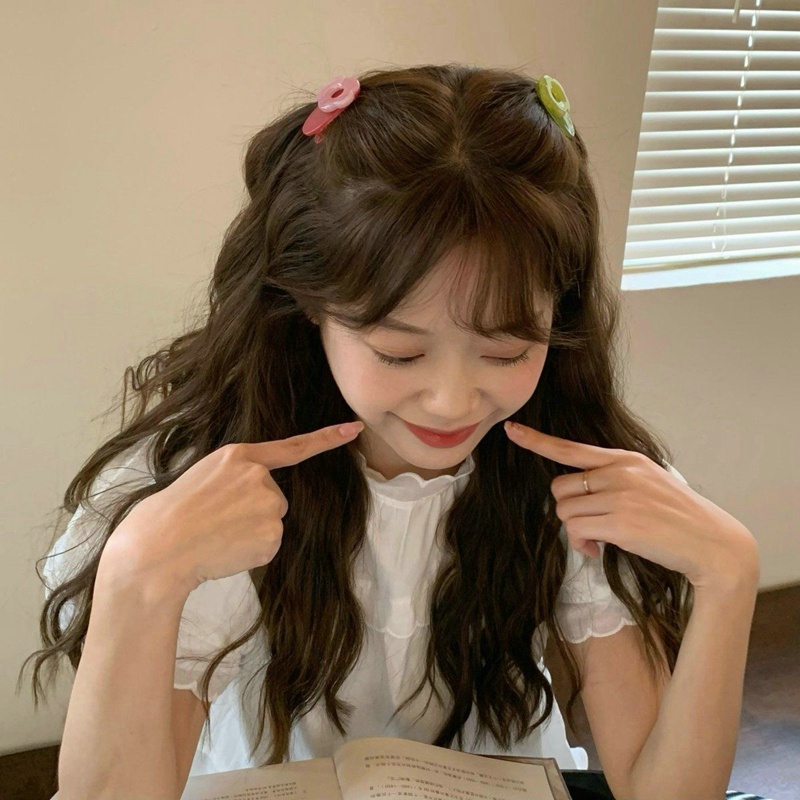 Bộ 2 Kẹp Tóc Hình Hoa Màu Kẹo Ngọt Thời Trang Hàn Quốc Cho Nữ