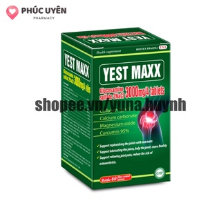 Viên uống bổ xương khớp YES MAX bổ sung glucosamin hỗ trợ giảm đau mỏi xương khớp – Hộp 60 viên