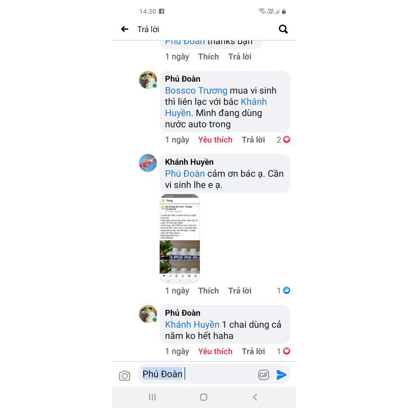 VI SINH BIO FISH 1000ml dùng cho 200m³ hồ cá Koi, cá cảnh/ Vi sinh hồ cá