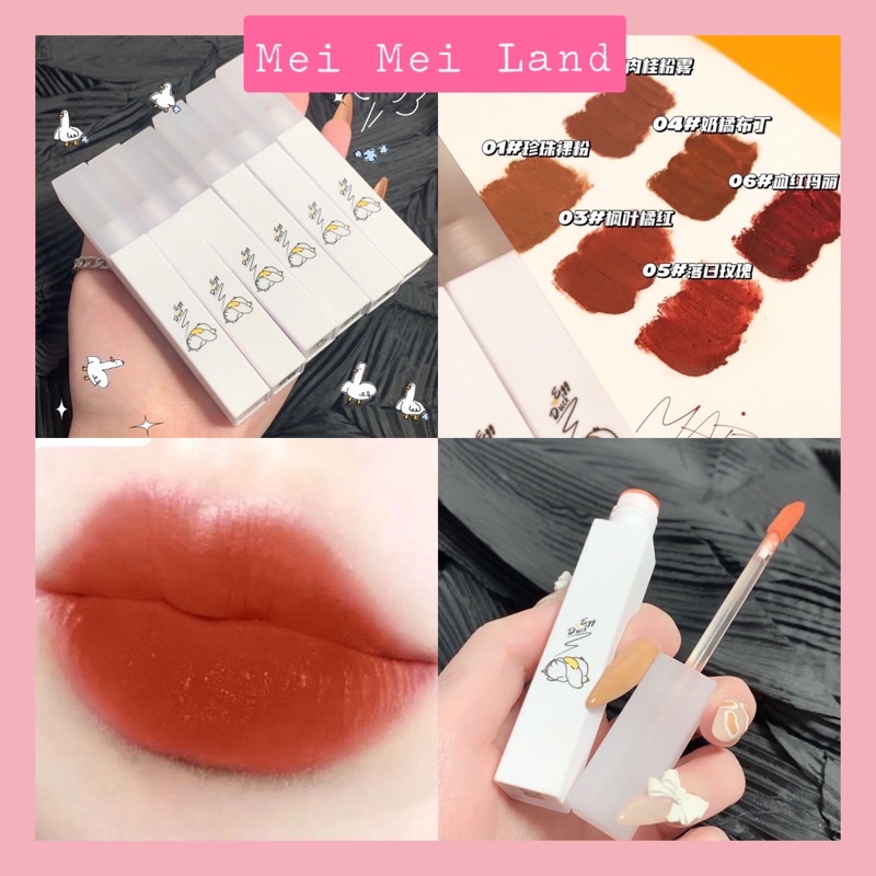 (Chính Hãng) Son Maffick Vỏ Vịt Dễ Thương Dạng Bùn Lì Không Khô Siêu Xinh Hàng Nội Địa Trung