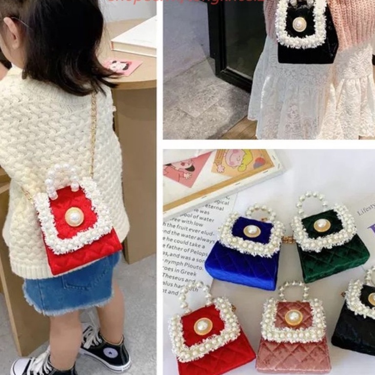 (CAO CẤP) Túi xách nhung quai ngọc cho bé ❤️ 𝗚𝗜𝗔𝗗𝗨𝗡𝗚𝗛𝗔𝗡𝗢𝗜𝟯𝟵 ❤️