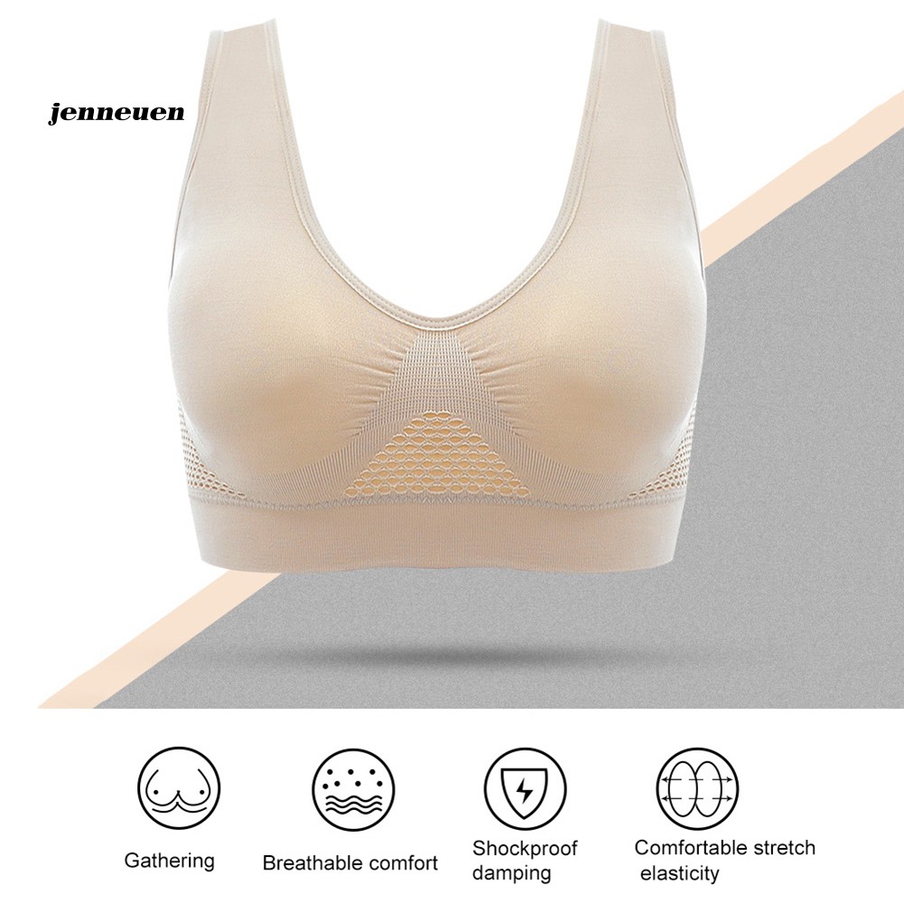 Áo Lót Thể Thao Nâng Ngực Thoáng Khí Có Size Lớn Cho Nữ