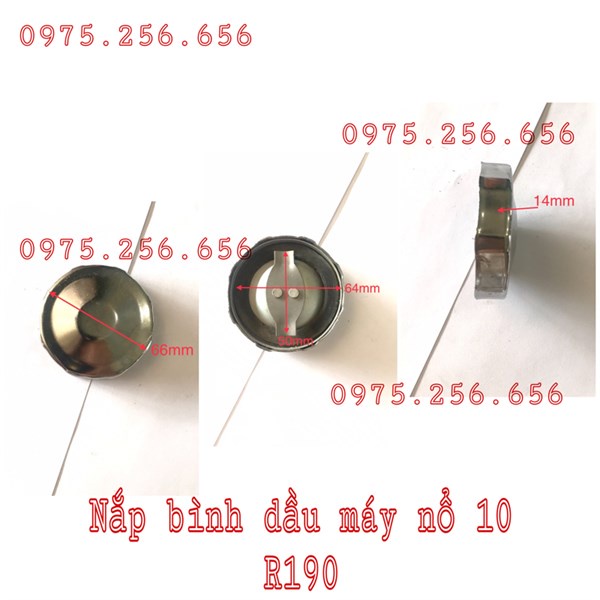 Nắp Bình dầu máy Nổ 10 gió phụ tùng hùng lỳ