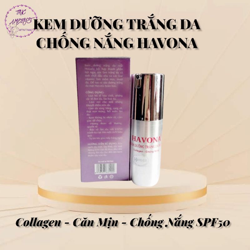 KEM DƯỠNG TRẮNG DA MẶT HAVONA CĂNG MỊN CHỐNG NẮNG